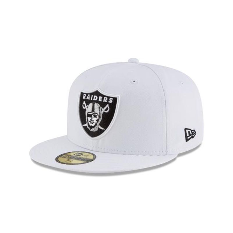 NFL Las Vegas Raiders 59Fifty Fitted (SBP0738) - White New Era Caps